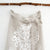 100% linen hand screen printed white waratah cafe style apron by Krystol Brailey Designs